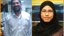 From left: Aston Paiva, Fatihah Jamhari